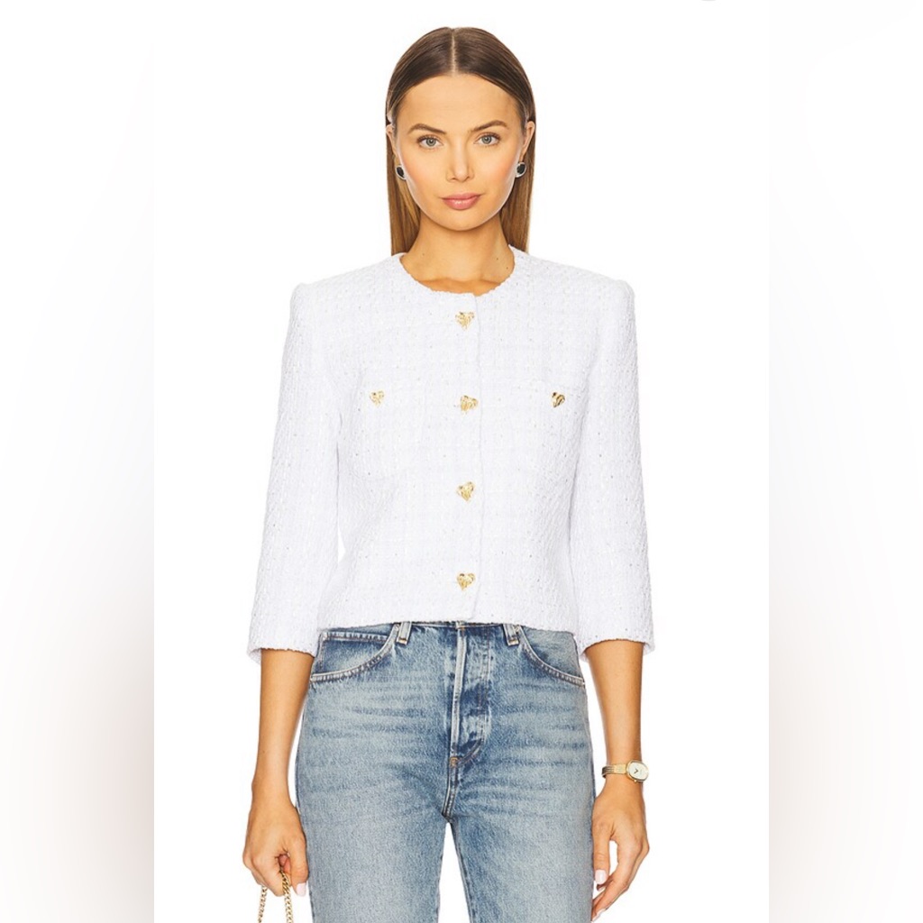 Generation Love Monty Tweed Jacket In White